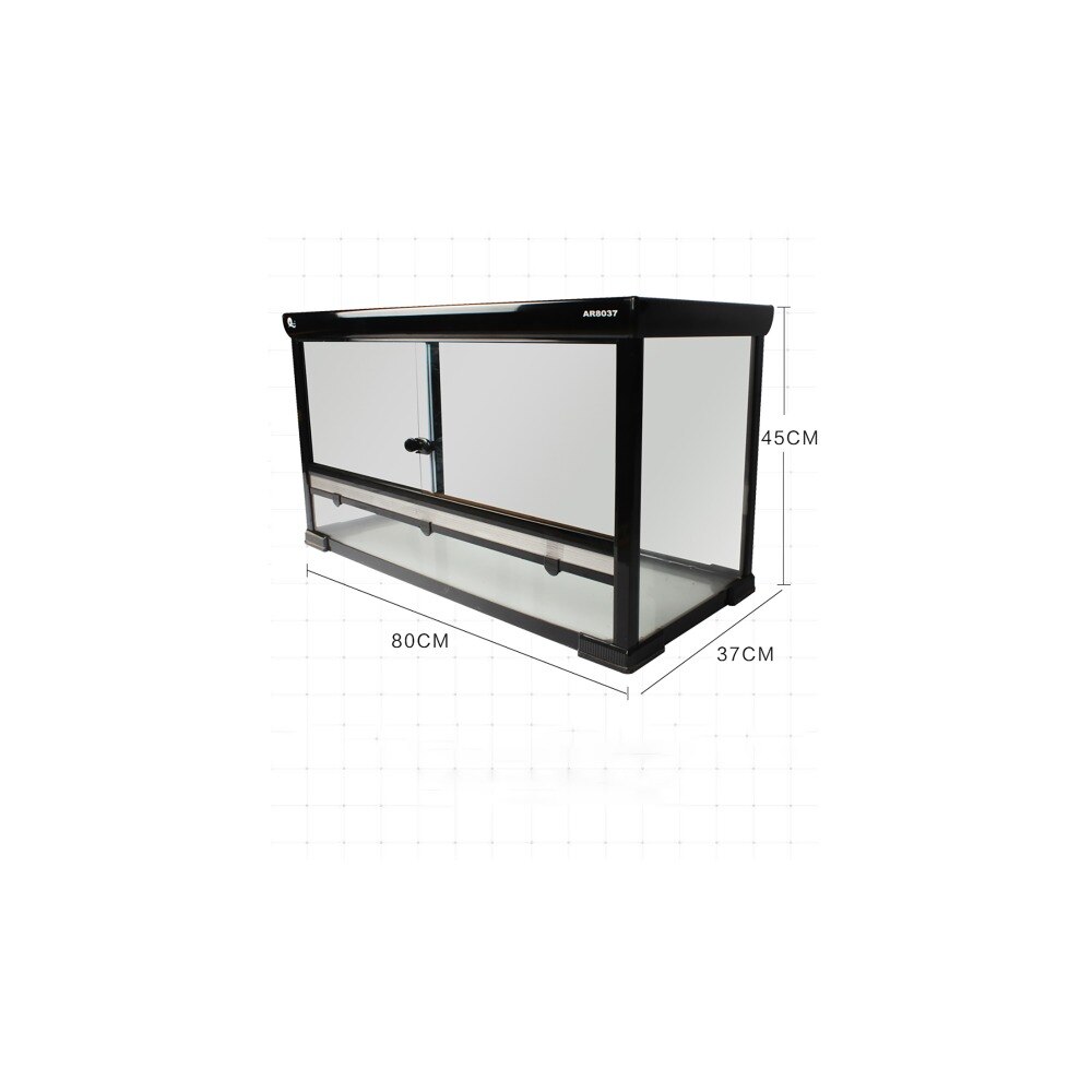 Turtle Tank Kit With Wire Mesh Lid Basking Platform Background Filter Light Rainforest Vivarium For Salamander Tree Frog - 4