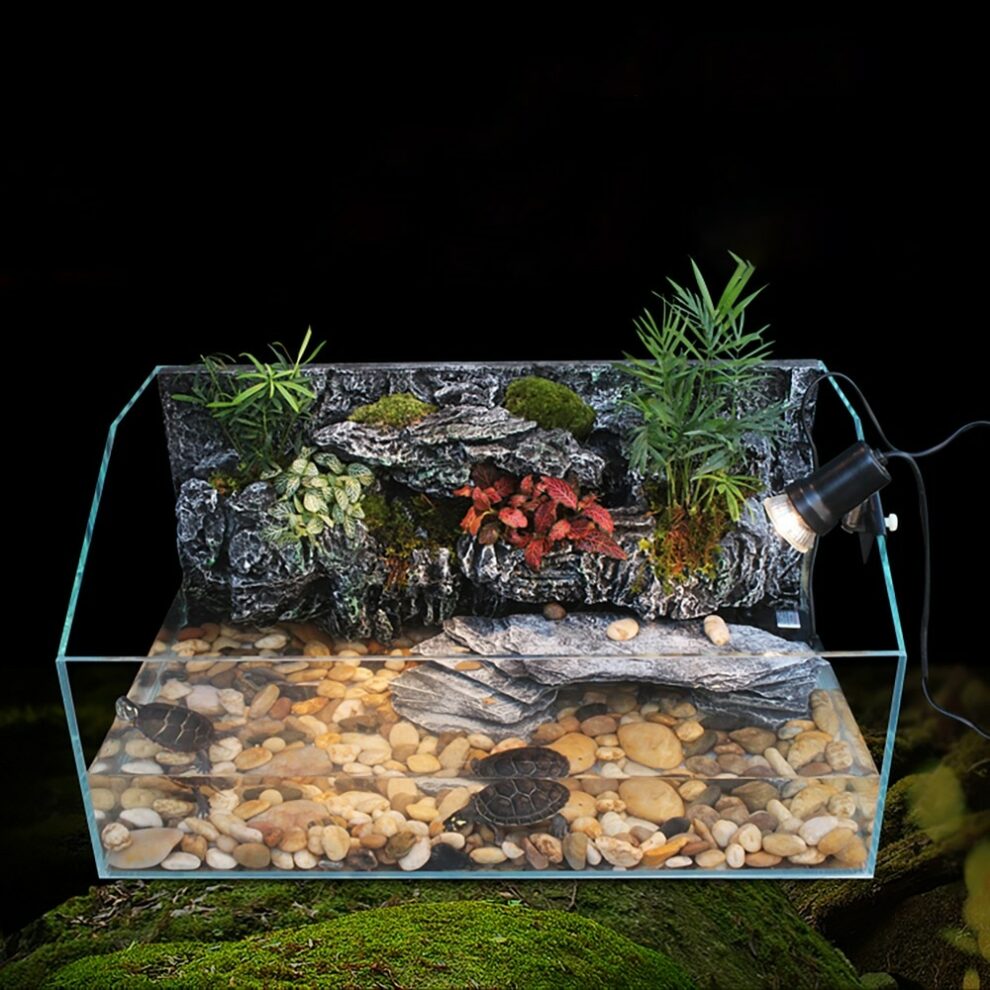 Rainforest Aquatic Turtle Aquarium Kit With Waterfall Basking Platform