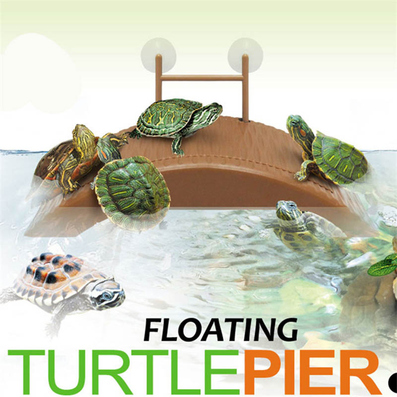 Auto Floating Turtle Platform Reptile Basking Island Aquarium Tank Dock Crawler Climb Toy Reptile House - 1
