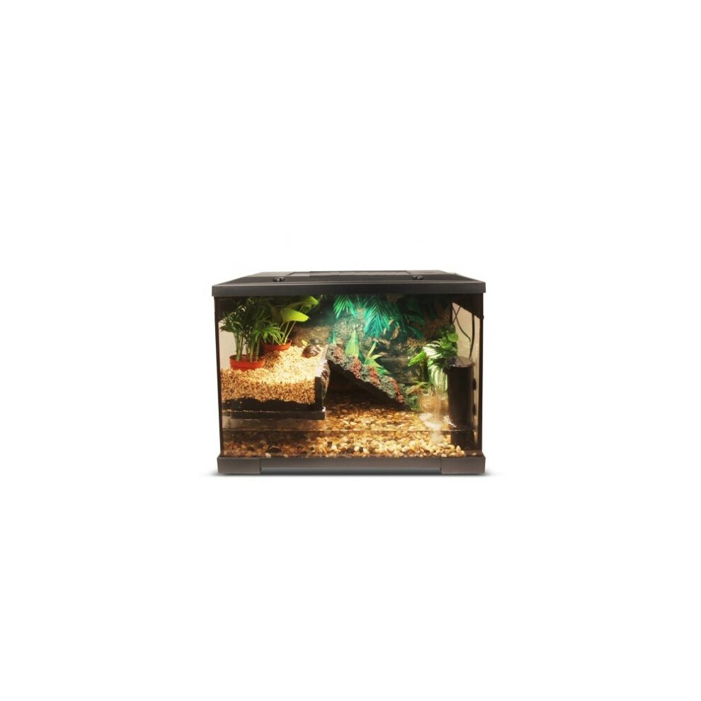 Deluxe Reptile Habitat Kit Vivarium Hideaway Cave Water Plate Bark