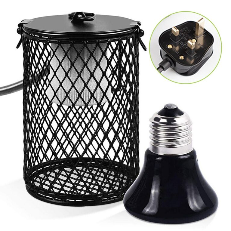Infrared Ceramic Pet Heating Lamp With Safety Cage For Reptiles