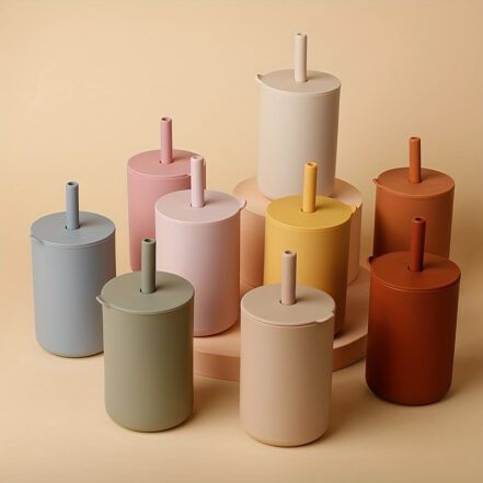 Bpafree Silicone Leakproof Baby Feeding Water Bottle Straw Cup 1pc