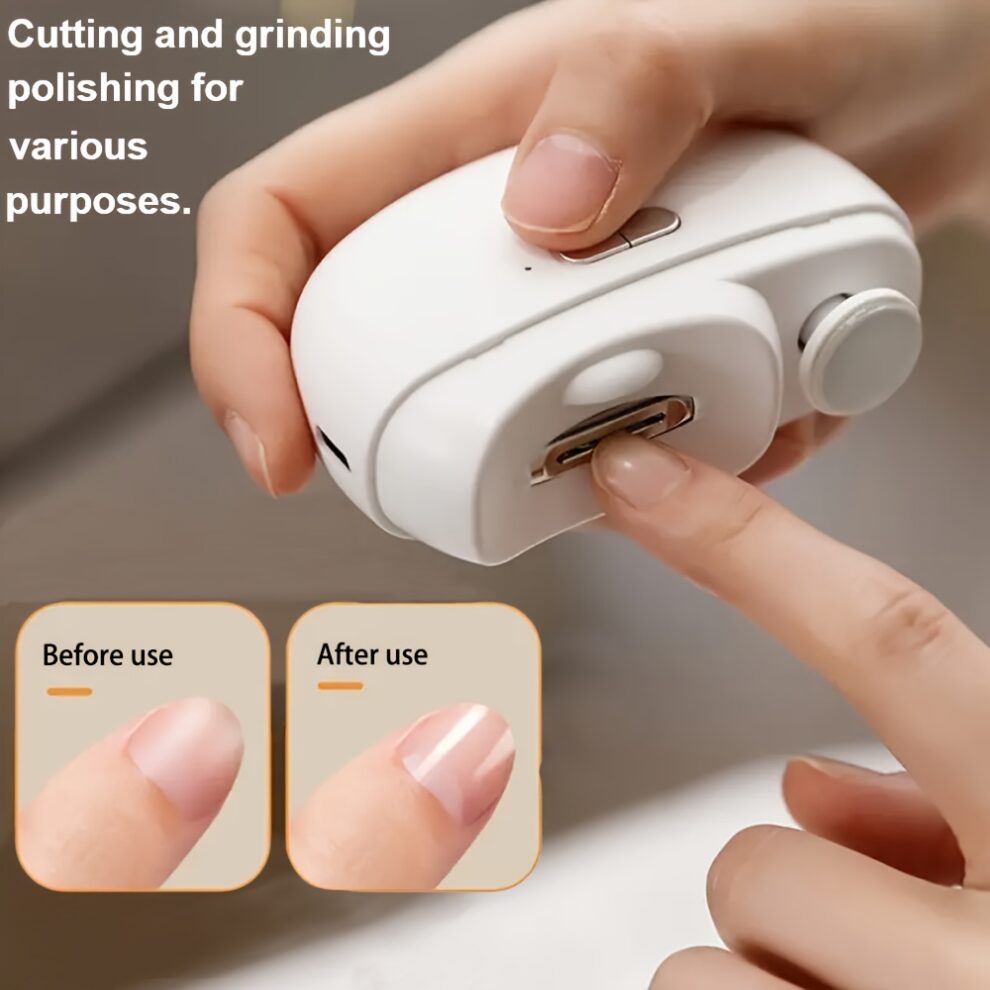 Portable Electric Nail Clipper Illumination Grinding Polishing ...