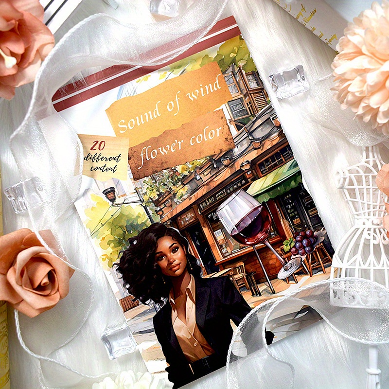 Vintage Travel Character Stickers 20 Sheets Retro Artistic Journal Decor - 3