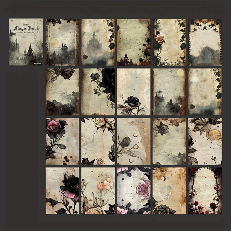 Vintage Magic Dark Scrapbook Paper 60 Sheets Diy Journal Decor - 8