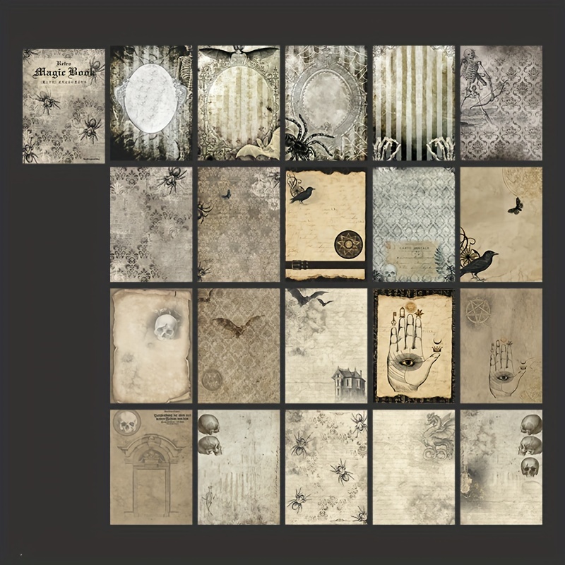 Vintage Magic Dark Scrapbook Paper 60 Sheets Diy Journal Decor - 9