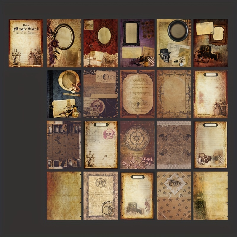 Vintage Magic Dark Scrapbook Paper 60 Sheets Diy Journal Decor - 10