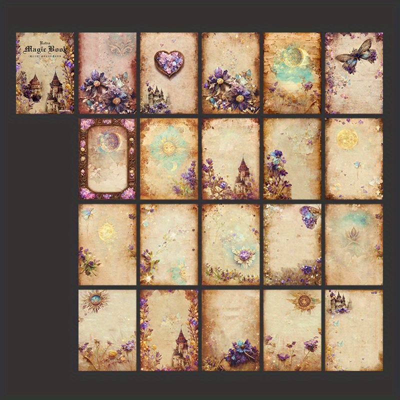 Vintage Magic Dark Scrapbook Paper 60 Sheets Diy Journal Decor - 12