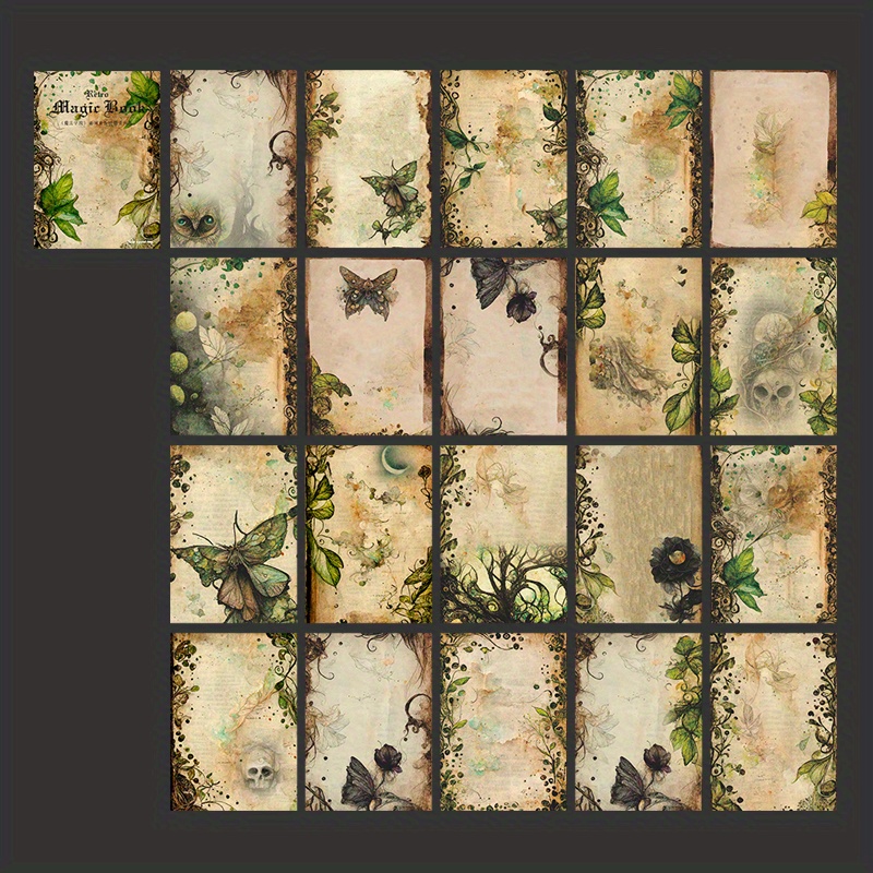Vintage Magic Dark Scrapbook Paper 60 Sheets Diy Journal Decor - 15
