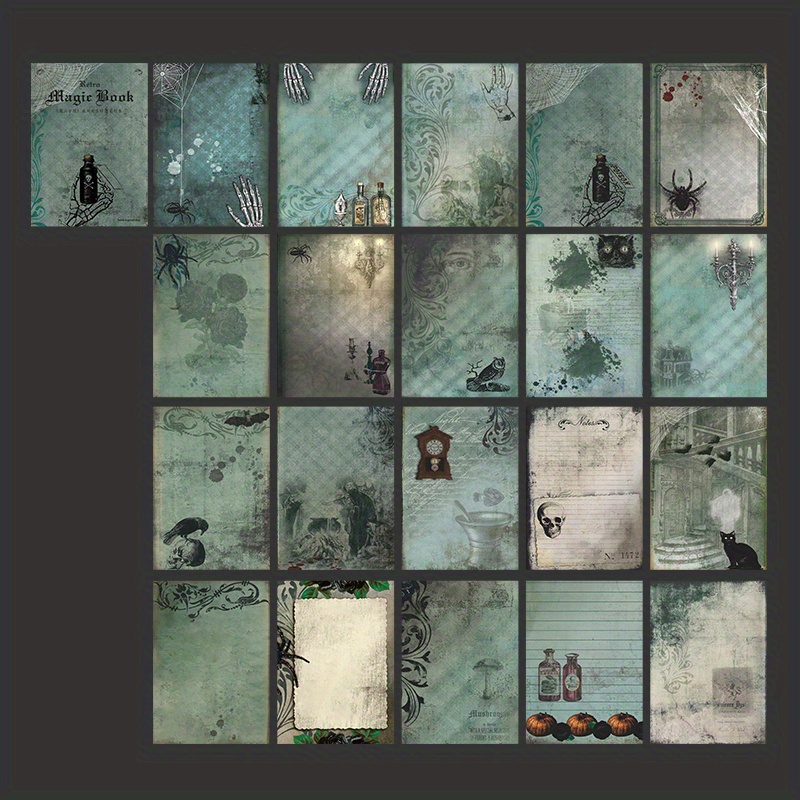Vintage Magic Dark Scrapbook Paper 60 Sheets Diy Journal Decor - 16