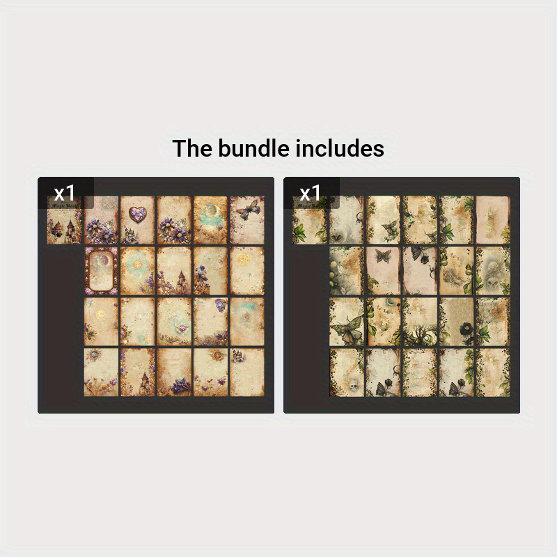 Vintage Magic Dark Scrapbook Paper 60 Sheets Diy Journal Decor - 17