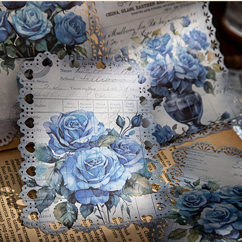 Vintage Rose Lace Edge Scrapbook Paper Diy Craft Journal Decor - 5