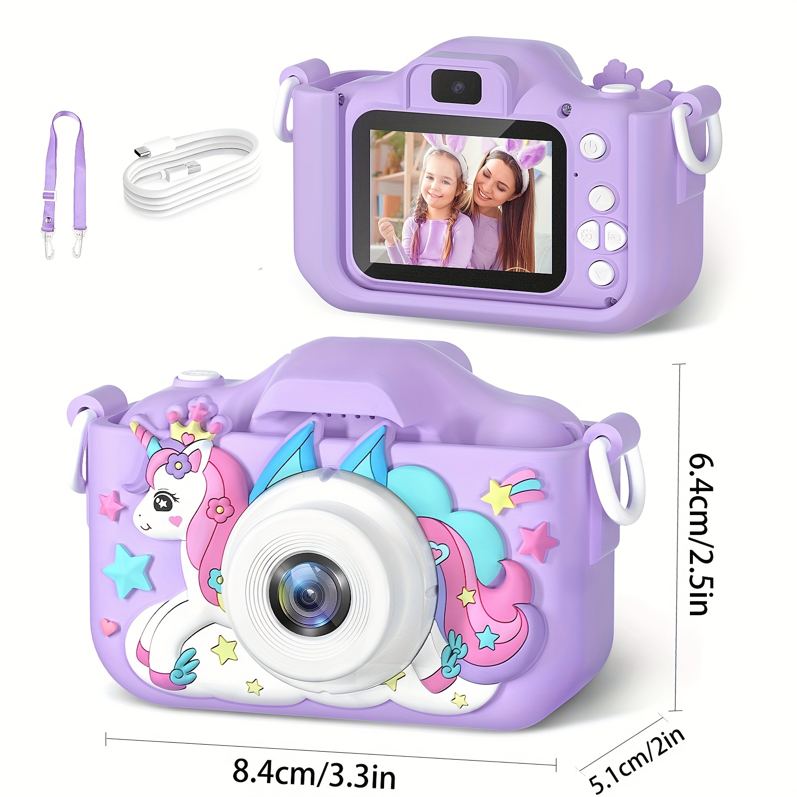 Kids Unicorn Hd Camera 32gb Usb Charging Ideal Gift Ages 312 - 8