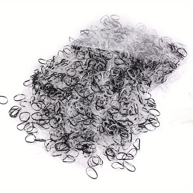 1000pcs Mini Elastic Colorful Hair Ties Decorative Hair Accessories Set - 8