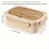 Leakproof 1000 Ml Divided Lunch Box With Tableware Microwave Safe ...