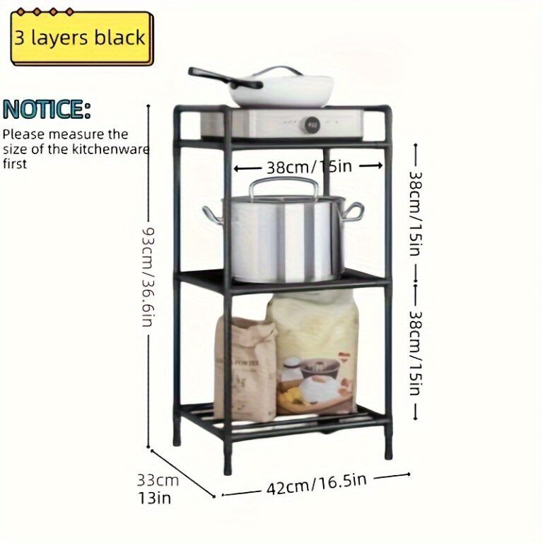 4tier Stainless Steel Storage Rack White Asian Style Spacesaving ...