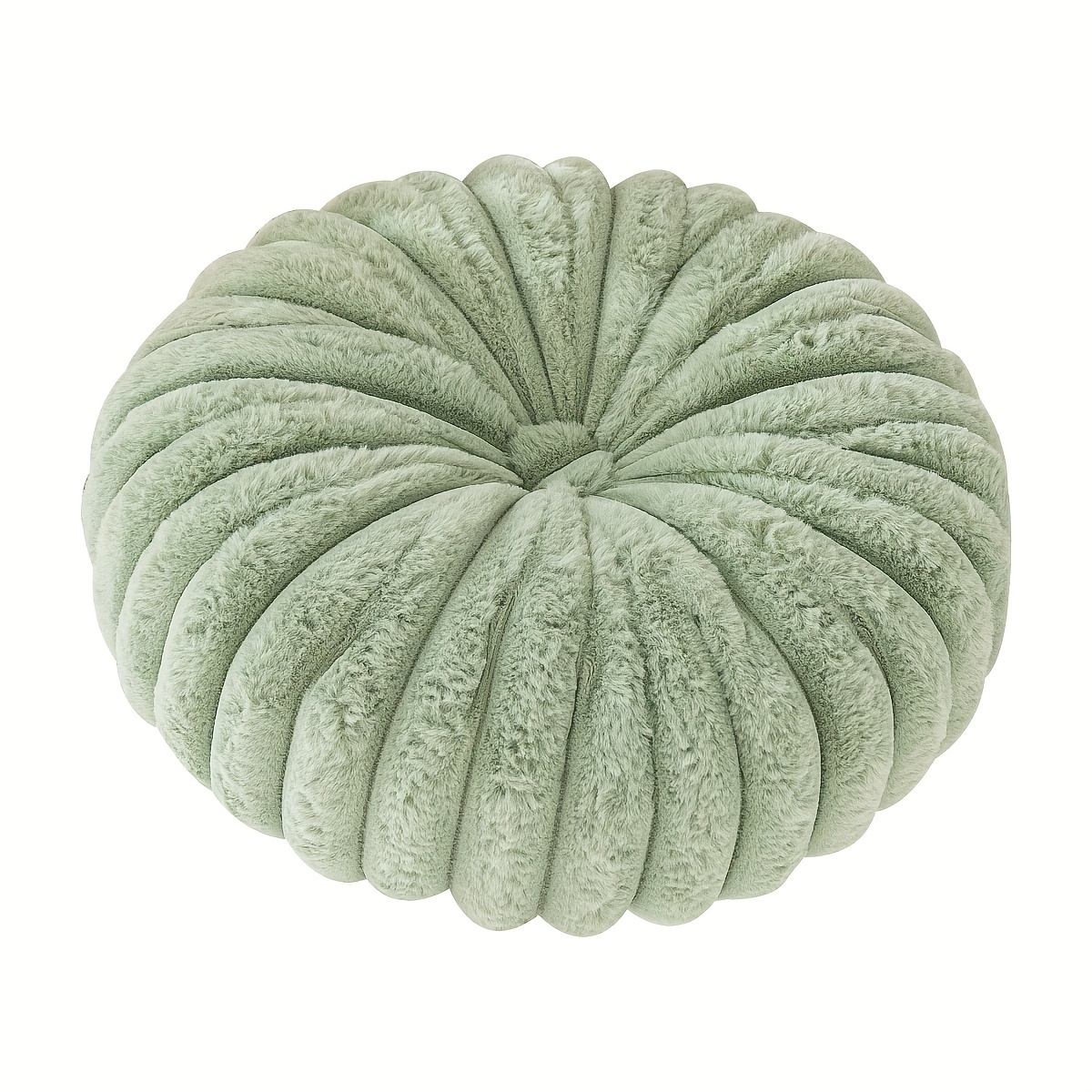 Round Plush Pumpkin Cushion 3d Solid Color Throw Pillow For Home Decor - 14