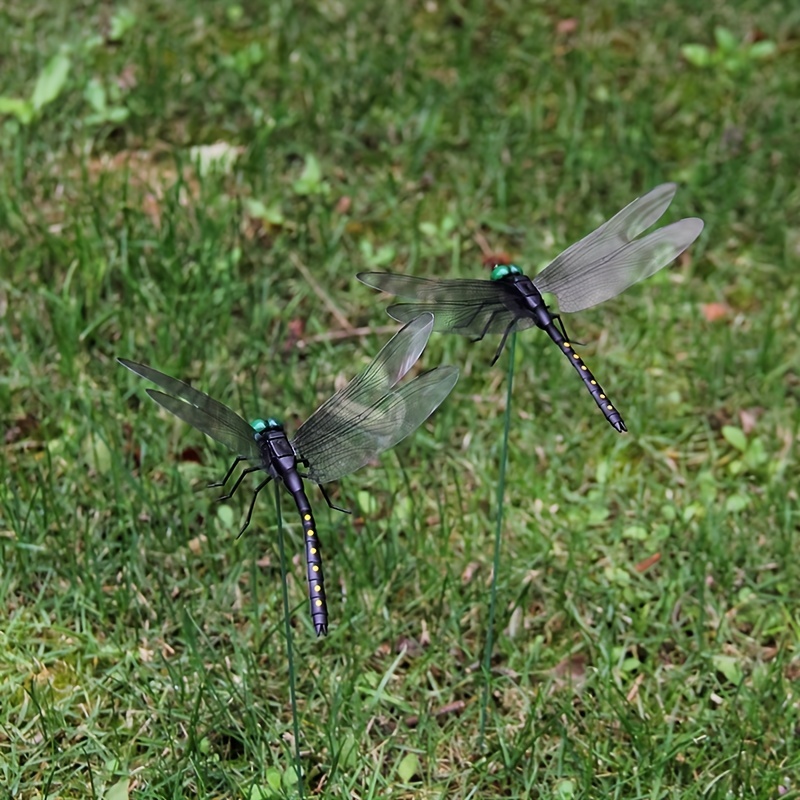 4pcs Colorful Dragonfly Garden Stake Perfect For Fall Halloween Thanksgiving Decor - 5