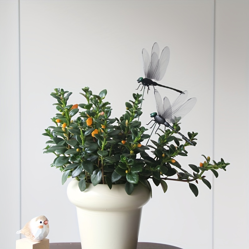 4pcs Colorful Dragonfly Garden Stake Perfect For Fall Halloween Thanksgiving Decor - 8