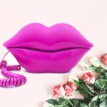 Vintage Pink Lip Corded Landline Phone Retro Decor For Homeoffice Vintage Pink Lip Corded Landline Phone Retro Decor For Homeoffice
