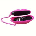 Vintage Pink Lip Corded Landline Phone Retro Decor For Homeoffice - 4 Vintage Pink Lip Corded Landline Phone Retro Decor For Homeoffice - 4
