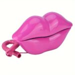 Vintage Pink Lip Corded Landline Phone Retro Decor For Homeoffice - 13 Vintage Pink Lip Corded Landline Phone Retro Decor For Homeoffice - 13