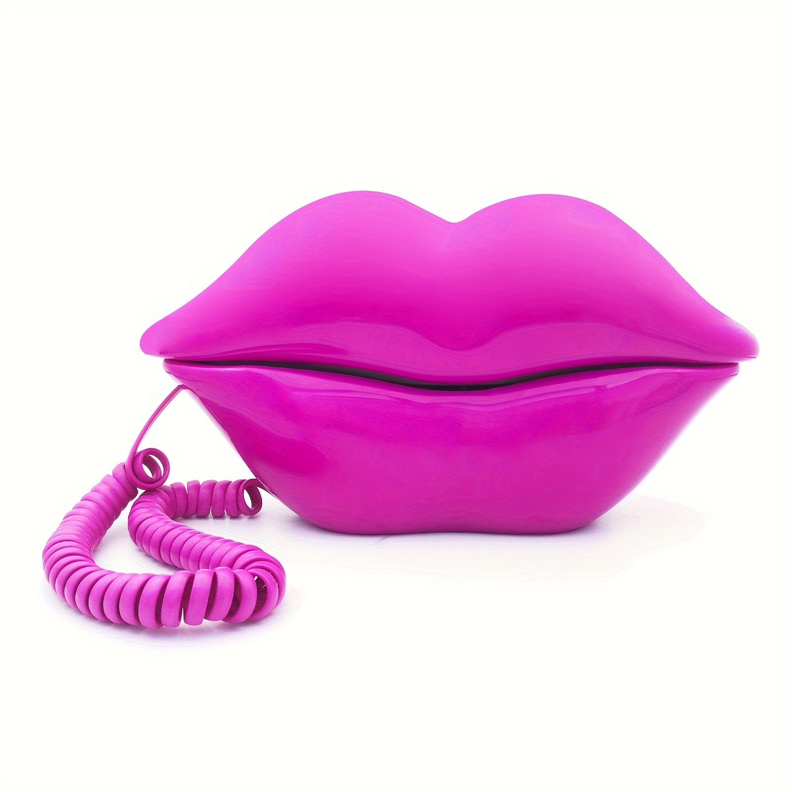 Vintage Pink Lip Corded Landline Phone Retro Decor For Homeoffice - 15 Vintage Pink Lip Corded Landline Phone Retro Decor For Homeoffice - 15