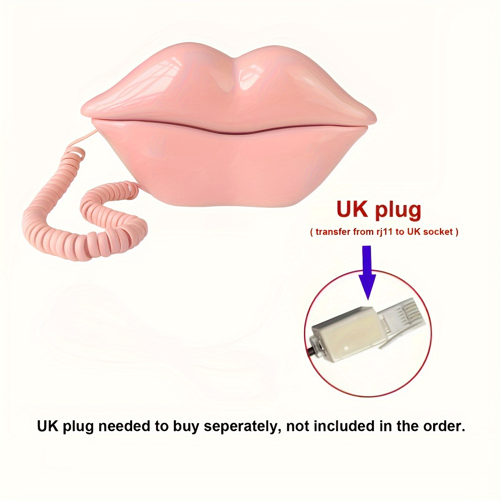 Vintage Pink Lip Corded Landline Phone Retro Decor For Homeoffice - 21 Vintage Pink Lip Corded Landline Phone Retro Decor For Homeoffice - 21