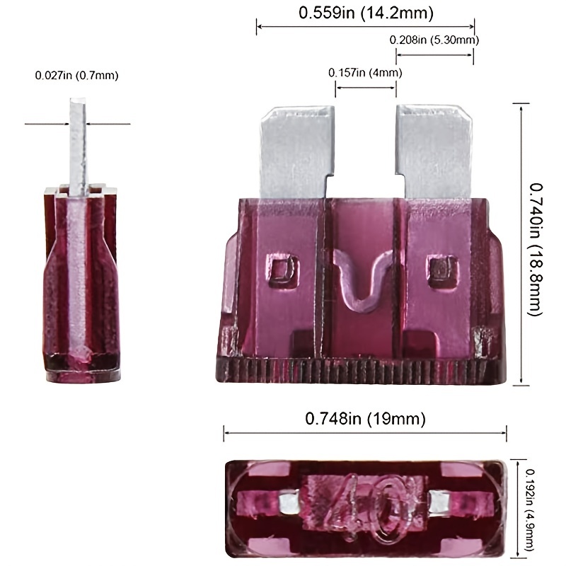 50100pcs Automotive Car Bladetype Fuses Assortment Kit Multiple Amperages - 3
