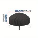 Waterproof Round Fire Pit Cover Outdoor Dustproof Uv Tear Resistant - 7