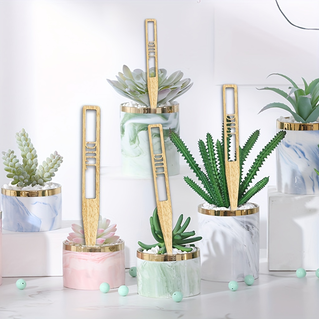 12pcs Artistic Wooden Plant Tags Reusable Waterproof Garden Markers - 7