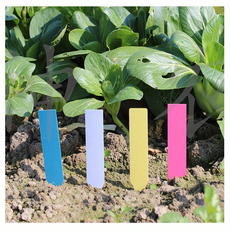 60pcs 4inch Multicolor Plastic Garden Plant Tags Nursery Markers - 8