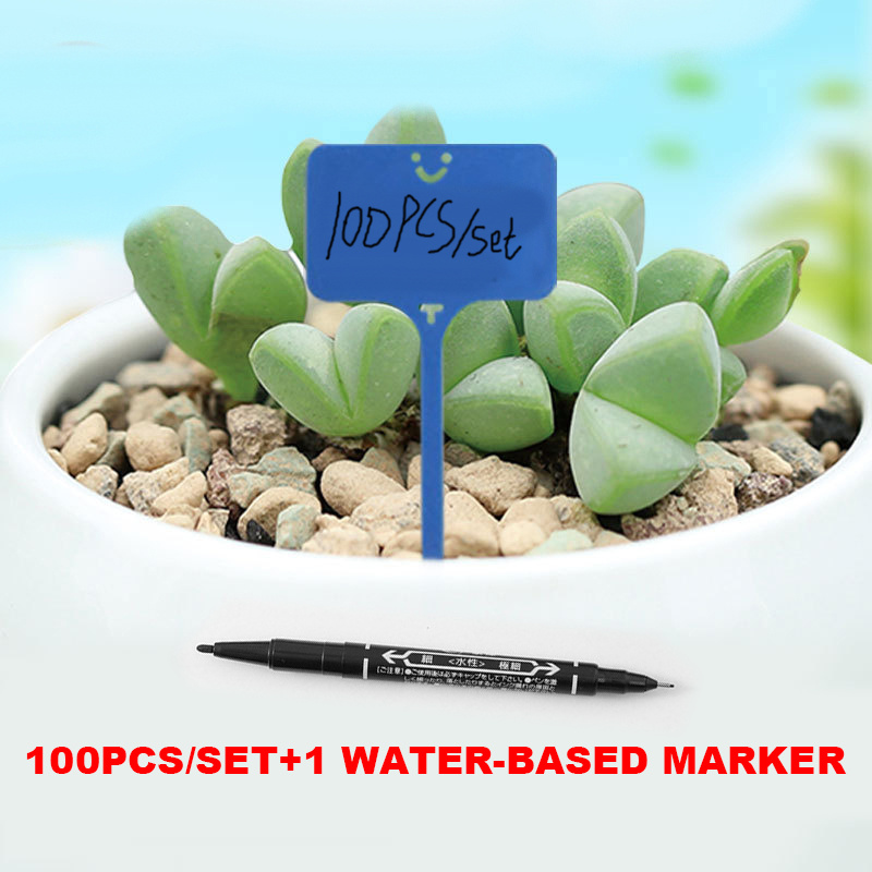 100pcs Tshaped Plant Tags With Watermark Pen For Garden Identification - 14