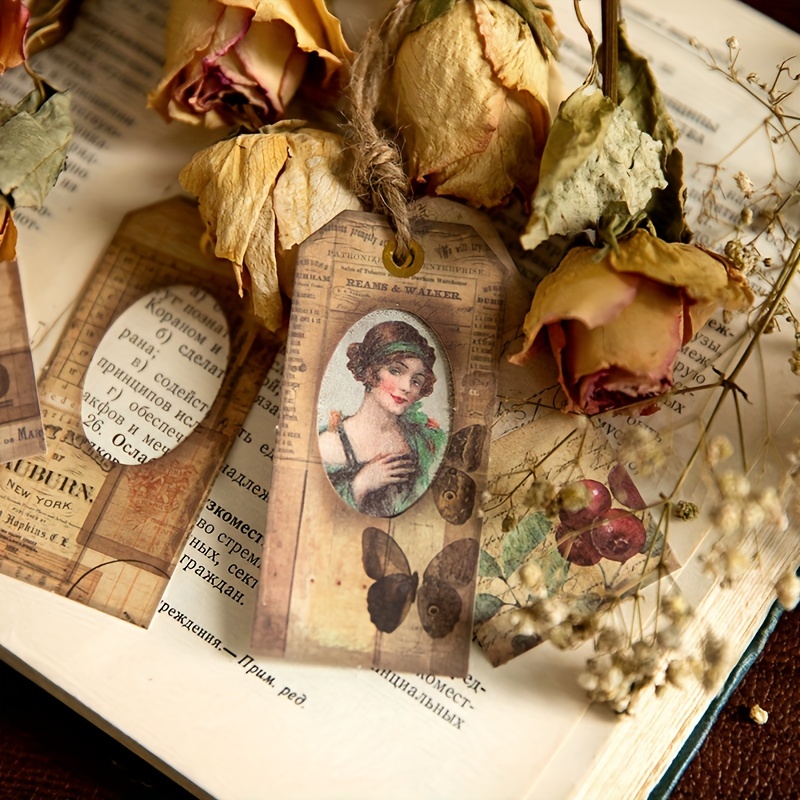 24 Vintage Plant Bookmarks Artistic Tassel Markers Perfect Bookworm Gift - 5