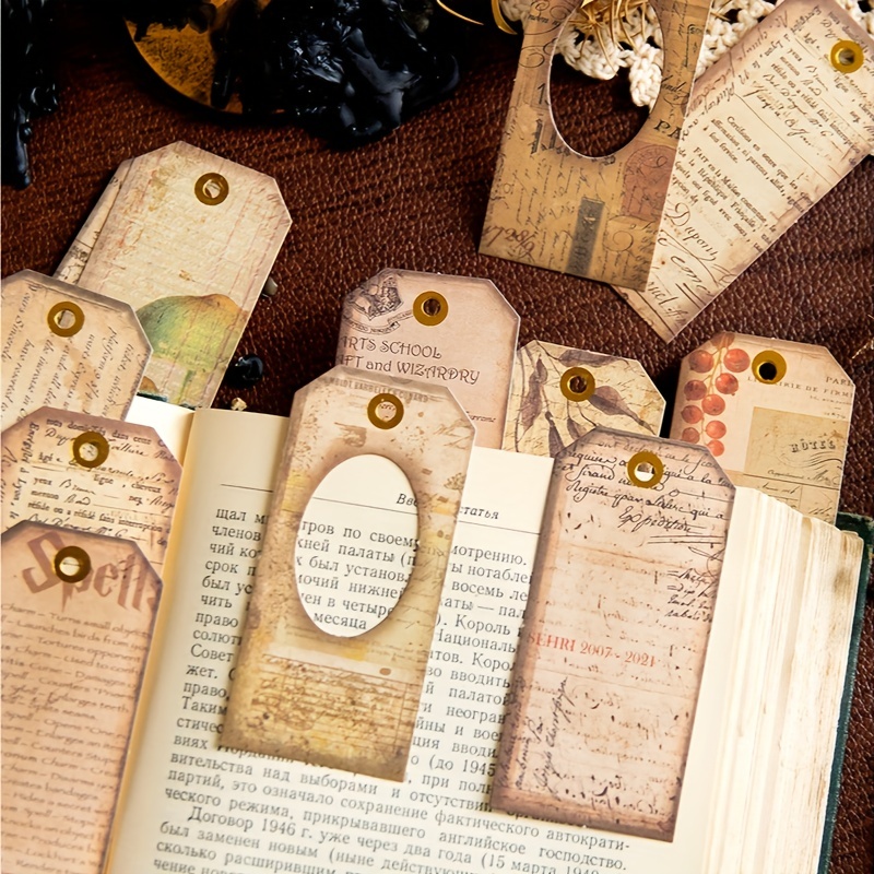 24 Vintage Plant Bookmarks Artistic Tassel Markers Perfect Bookworm Gift - 10