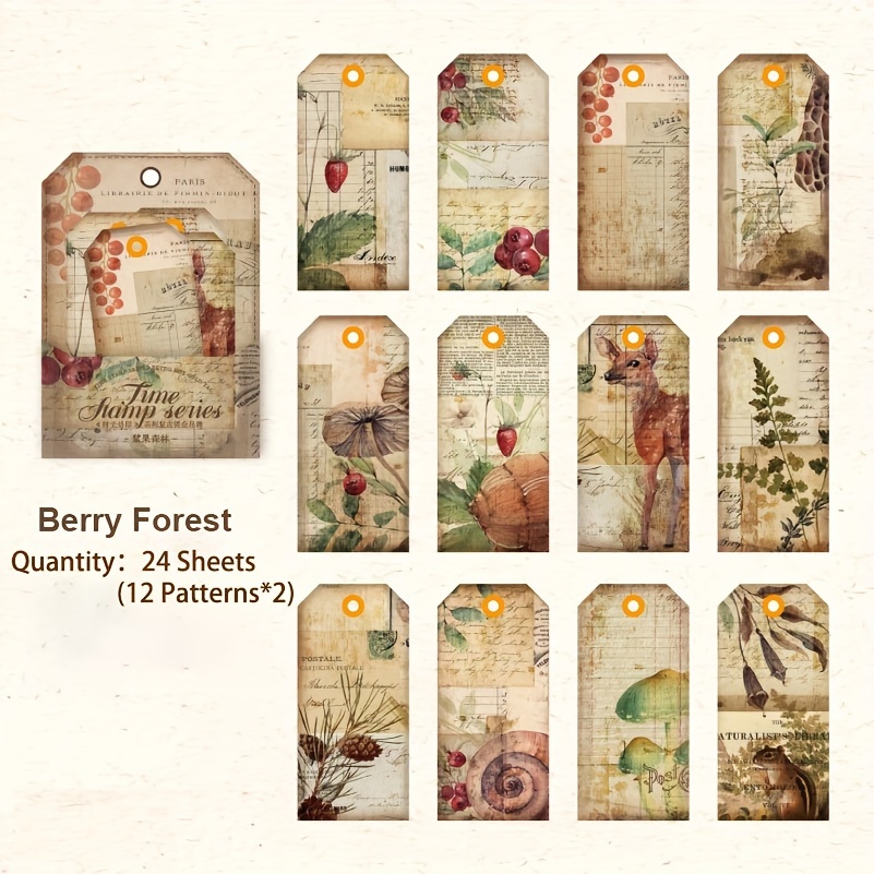 24 Vintage Plant Bookmarks Artistic Tassel Markers Perfect Bookworm Gift - 12