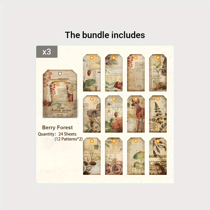 24 Vintage Plant Bookmarks Artistic Tassel Markers Perfect Bookworm Gift - 15