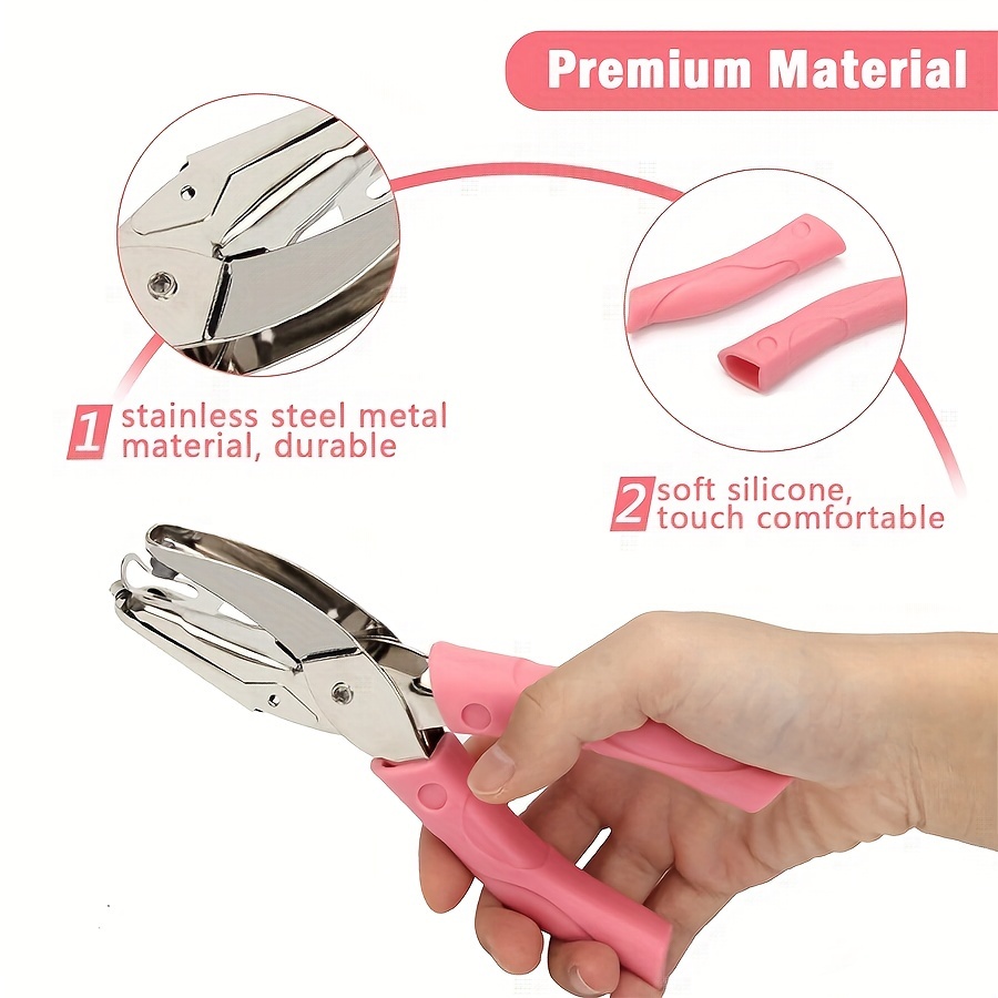 Ergonomic Singlehole Punch Sturdy Metal Paper Cutter For Crafts Tags - 4