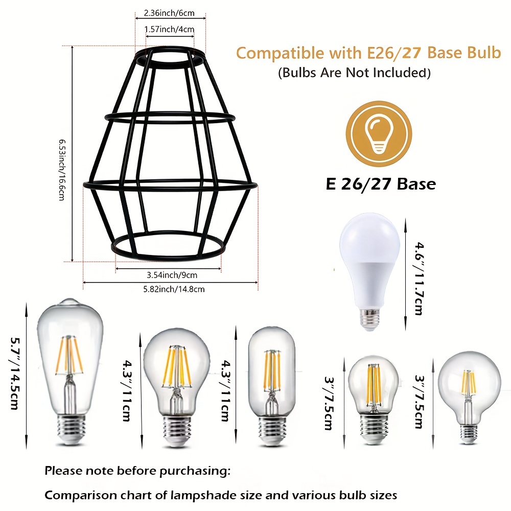 Vintage Industrial Rustic Adjustable Metal Lampshade Easy Install Farmhouse Decor - 6