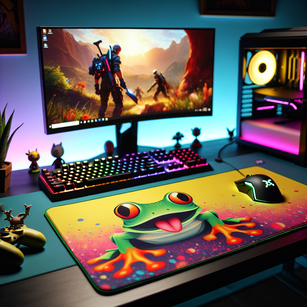 Exploring the Waterproof Gaming Mouse Pad with Unique Frog Design  