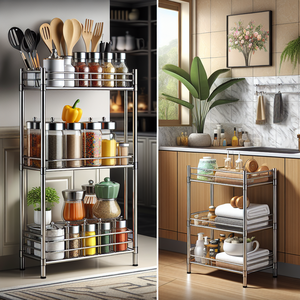 Transform Your Kitchen and Bathroom with a Versatile 4-Tier Organizer  