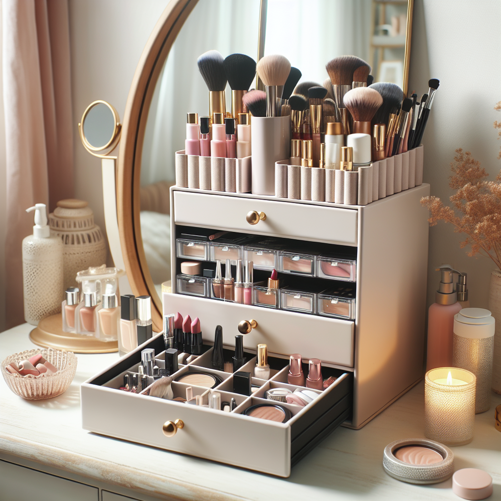 Enhancing Your Beauty Ritual: A Functional Beauty Product Organizer for Countertop Elegance  