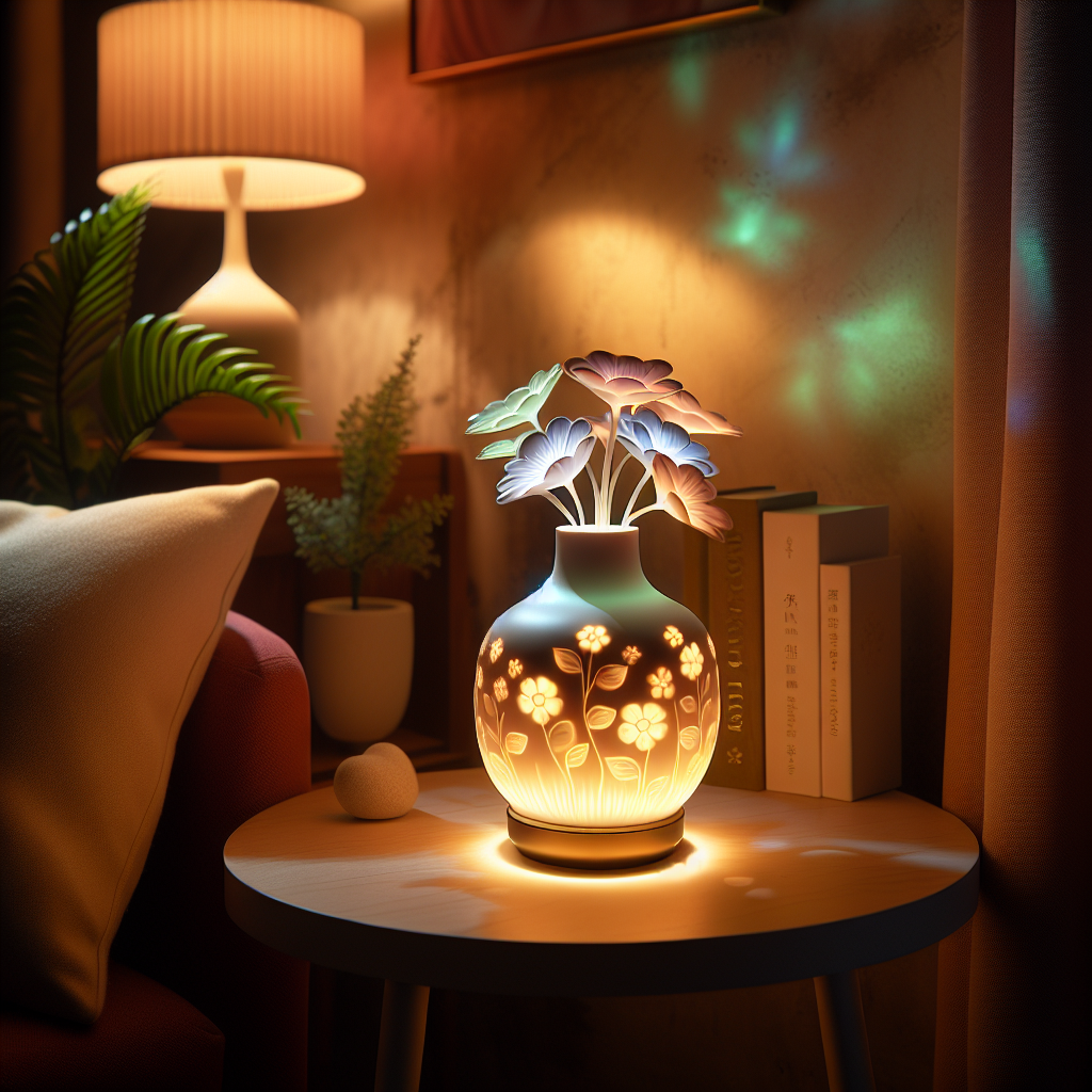 Discover the Elegance of an Elegant LED Flower Vase Night Light for Home Decor  