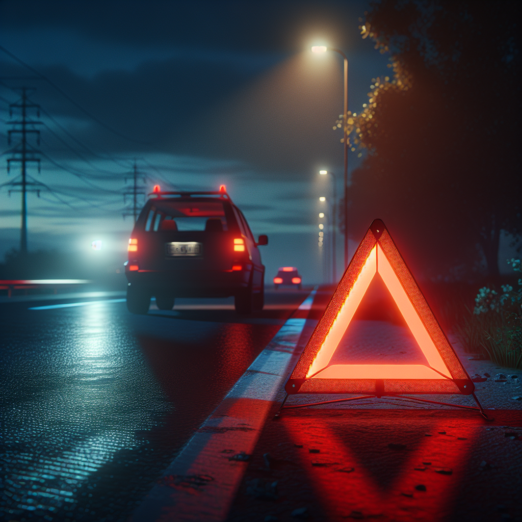 Best Practices for Using a Reflective Emergency Triangle in Low-Light Conditions  
