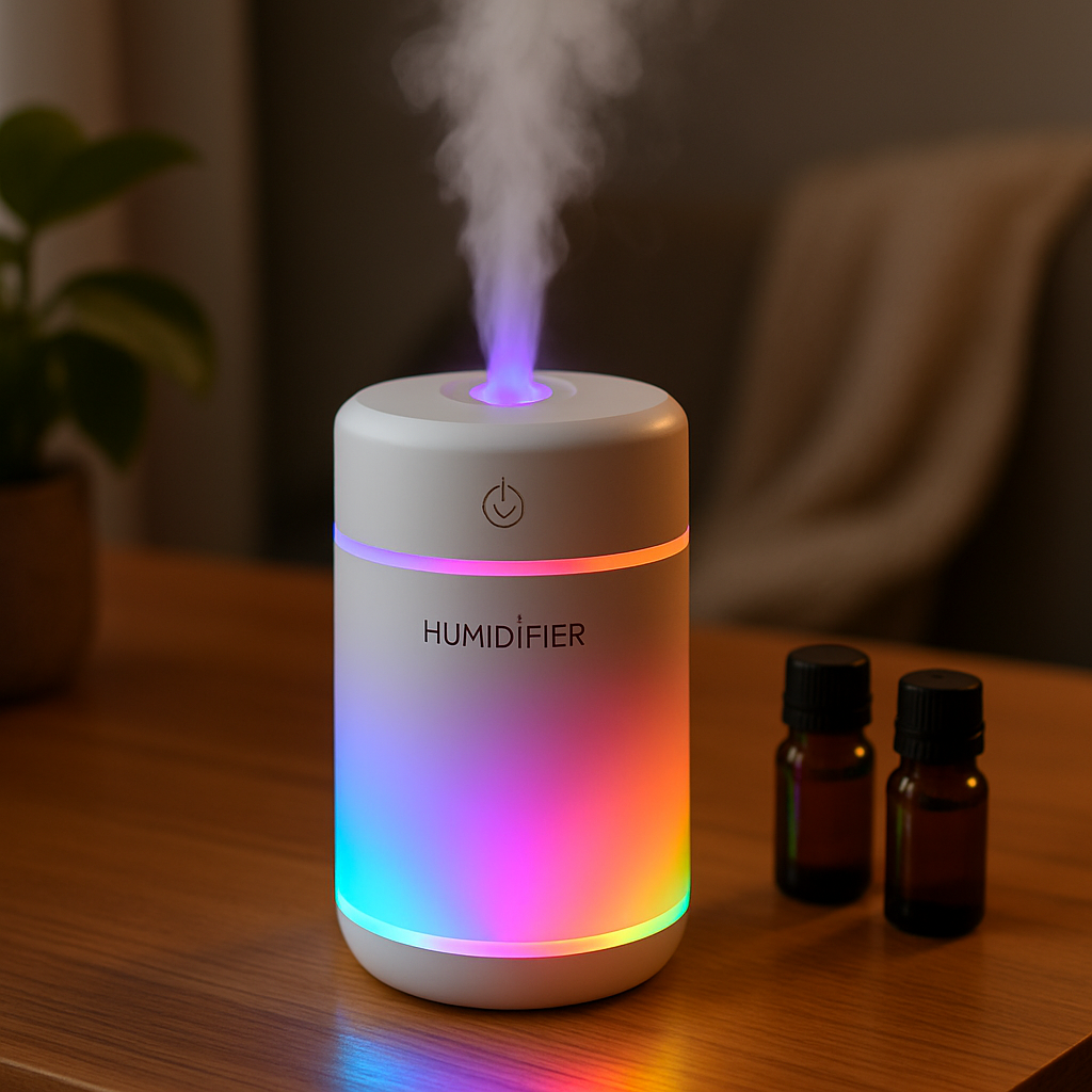 Experience the Soothing Effects of a Portable Cool Mist Humidifier with Vibrant LED Lights Experience the Soothing Effects of a Portable Cool Mist Humidifier with Vibrant LED Lights