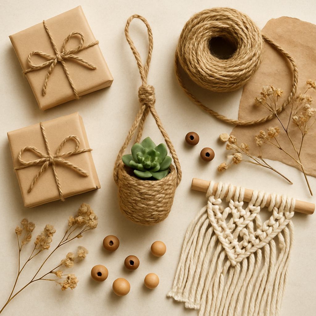 Versatile Natural Jute Rope for Rustic Home Decor Crafts Versatile Natural Jute Rope for Rustic Home Decor Crafts